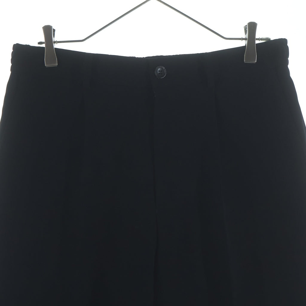 N.HOOLYWOOD(エヌハリウッド) WIDE TAPERED EASY SLACKS ワイドテーパードシルエット タック スラックス パンツ ブラック PT06-095