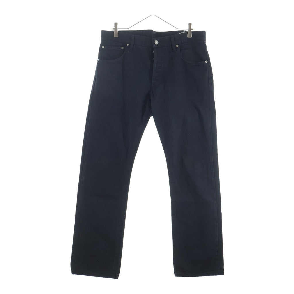 VISVIM(ヴィスヴィム) 22SS JOURNEYMAN PANTS TACKED ボタンフライ ストレート デニム パンツ ブラック 0121405005001