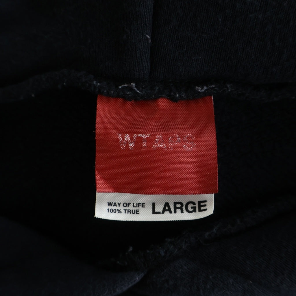 WTAPS(ダブルタップス) フロントロゴデザイン プルオーバー フーデッド スウェット パーカー ブラック