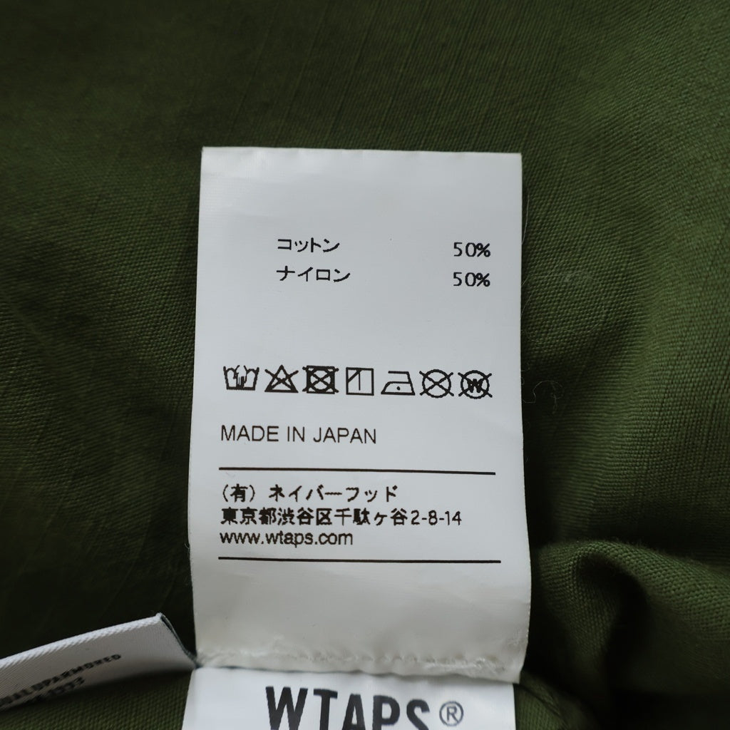 WTAPS(ダブルタップス) JUNGLE LS SHIRT NYCO RIPSTOP マルチポケット ミリタリー ジャングル 長袖シャツ カーキ WVDT-SHM03