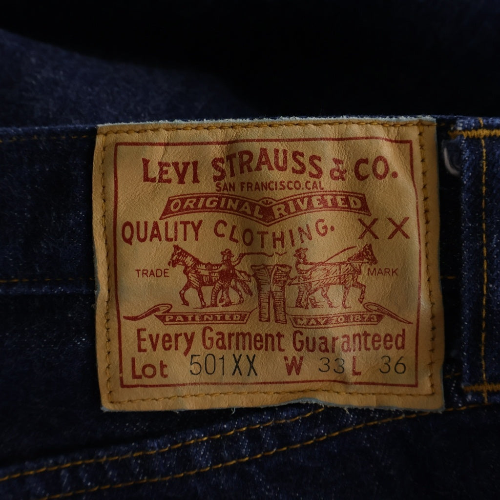 Levi's(リーバイス) 90s VINTAGE 復刻 501XX ボタンフライデニムパンツ BIG E ボタン裏刻印555 バレンシア工場 インディゴ 501-0003