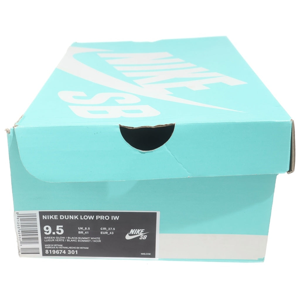 NIKE SB(ナイキエスビー) DUNK LOW PRO SEA CRYSAL 819674-301 ダンク プロ シークリスタル ローカットスニーカー ライムグリーン US9.5/27.5cm