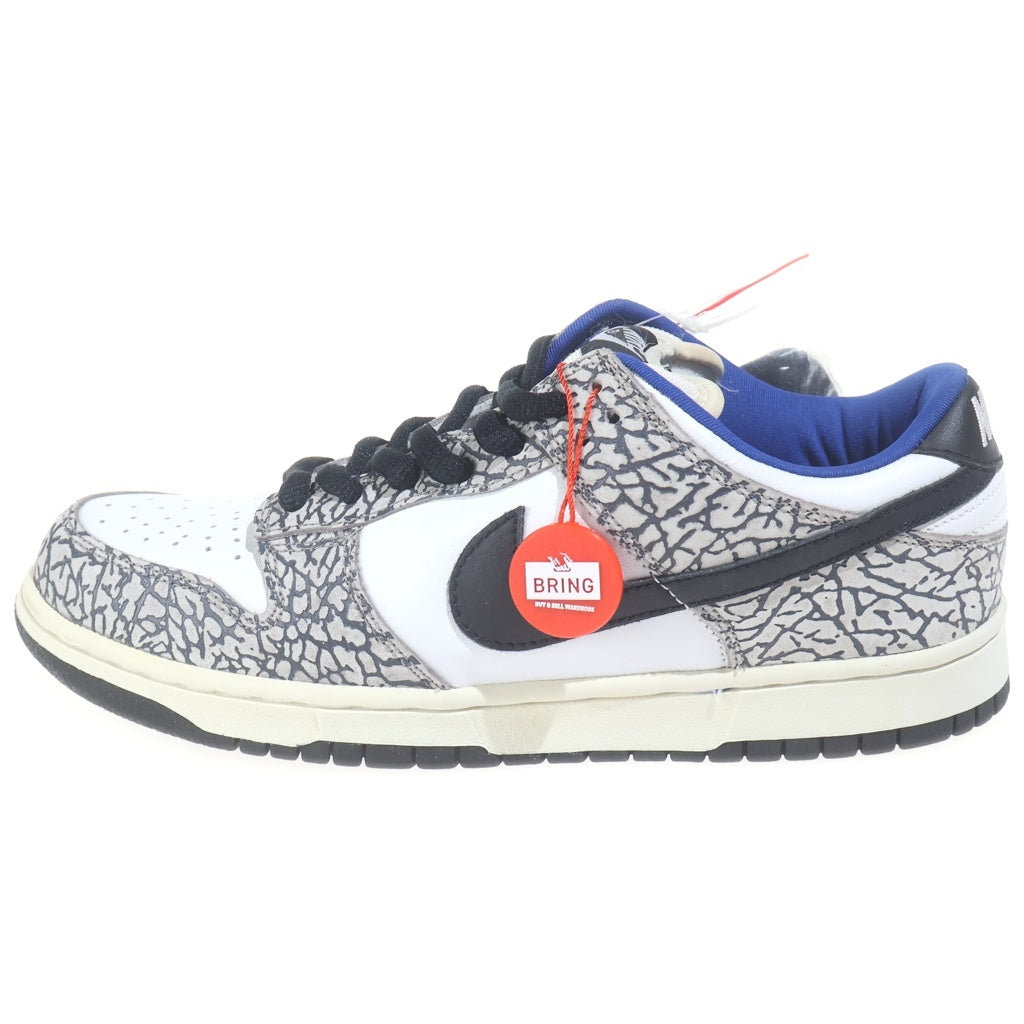 NIKE SB(ナイキエスビー) 【観賞用2002年製】 ×Supreme DUNK LOW PRO WHITE CEMENT SAFARI シュプリーム ダンク ホワイトセメント ローカットスニーカー US9.5/27.5cm 304292-001