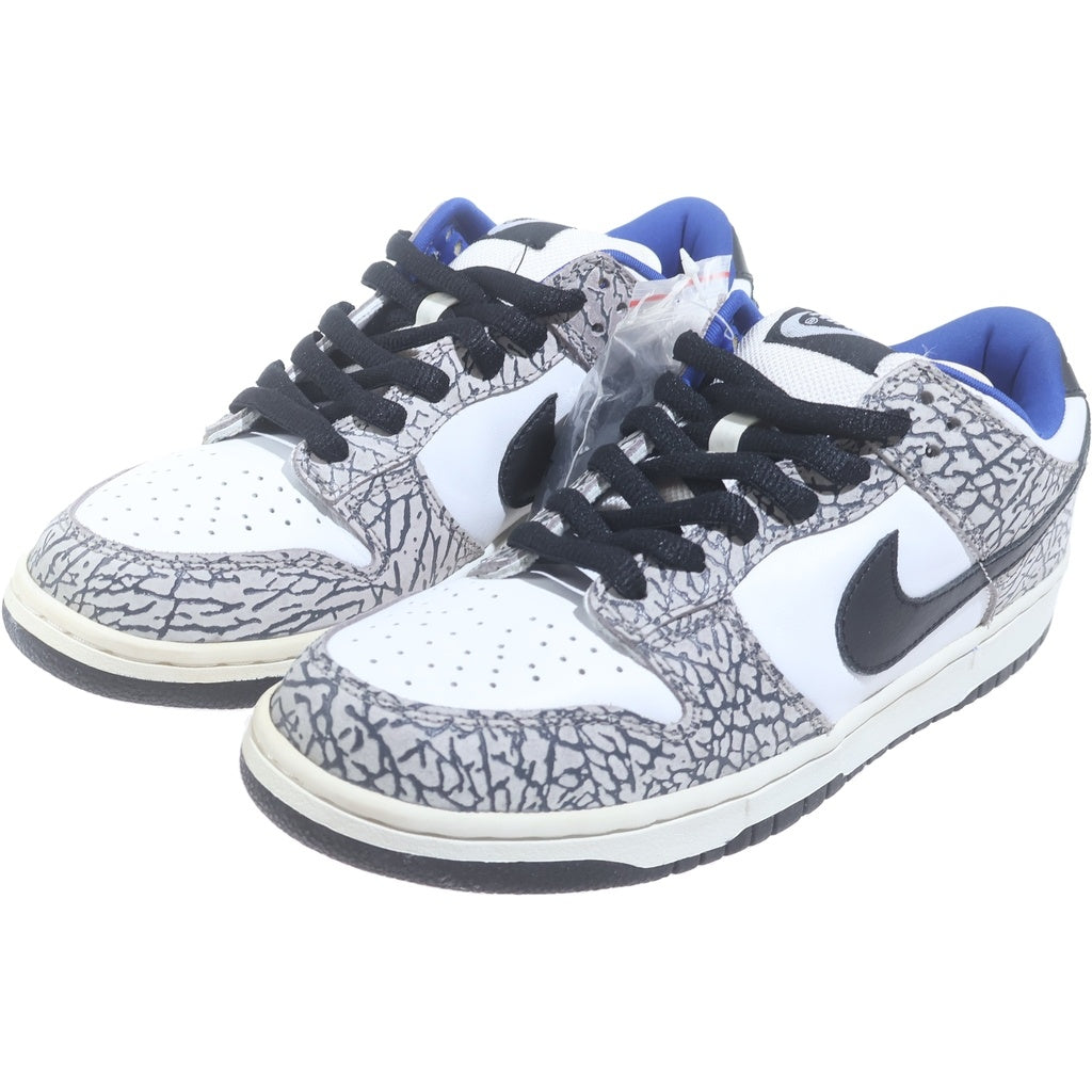 NIKE SB(ナイキエスビー) 【観賞用2002年製】 ×Supreme DUNK LOW PRO WHITE CEMENT SAFARI シュプリーム ダンク ホワイトセメント ローカットスニーカー US9.5/27.5cm 304292-001