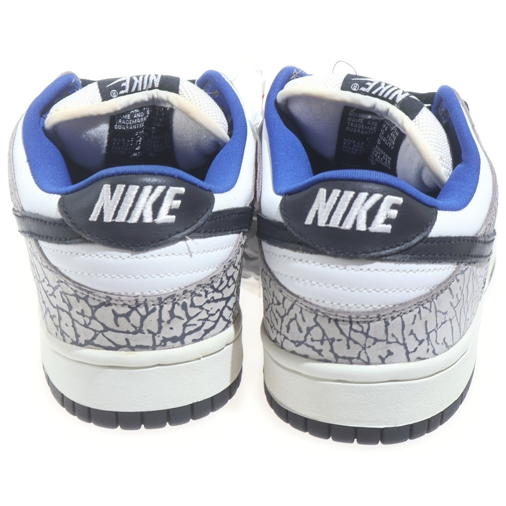 NIKE SB(ナイキエスビー) 【観賞用2002年製】 ×Supreme DUNK LOW PRO WHITE CEMENT SAFARI シュプリーム ダンク ホワイトセメント ローカットスニーカー US9.5/27.5cm 304292-001