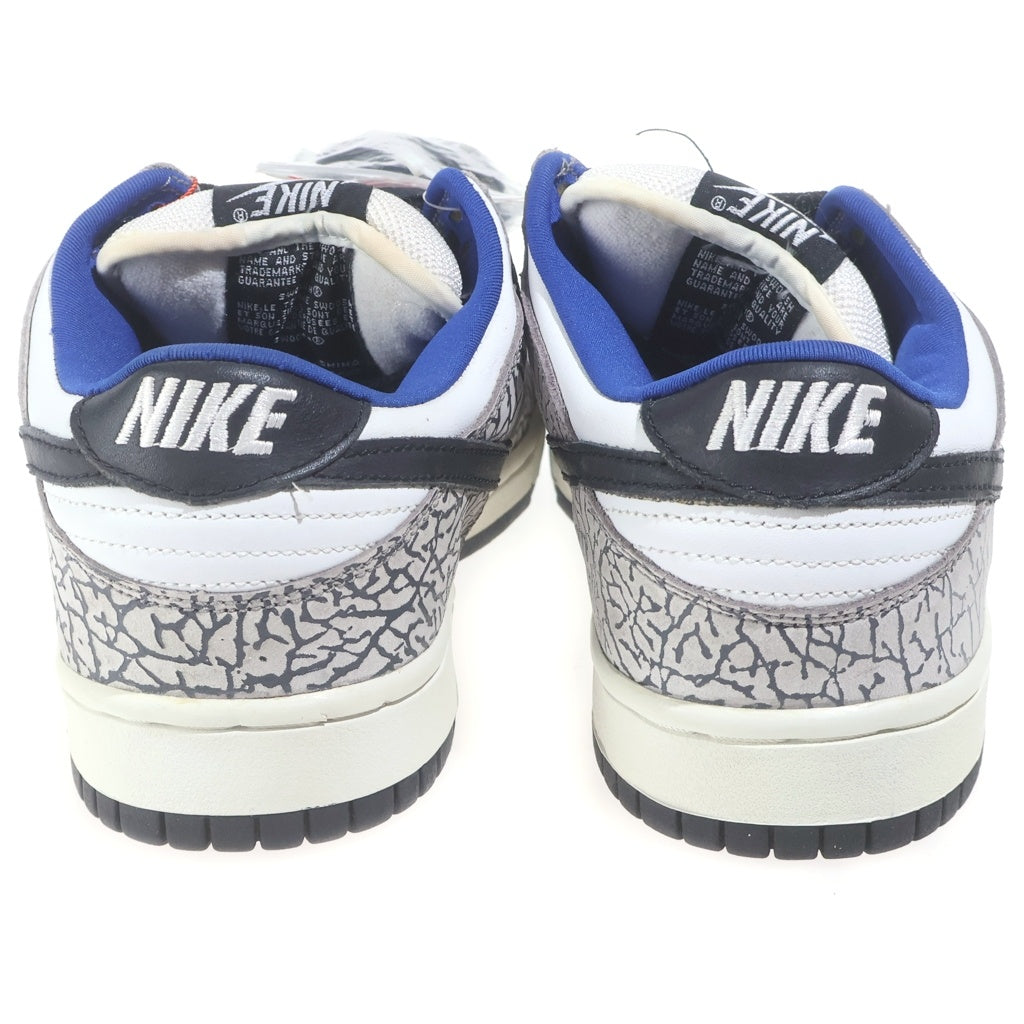 NIKE SB(ナイキエスビー) 【観賞用2002年製】 ×Supreme DUNK LOW PRO WHITE CEMENT SAFARI シュプリーム ダンク ホワイトセメント ローカットスニーカー US9.5/27.5cm 304292-001