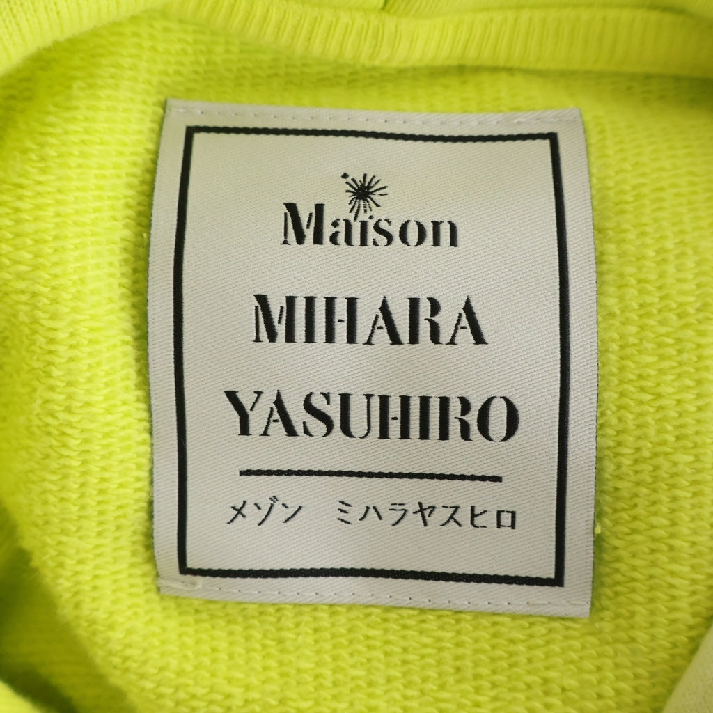MAISON MIHARAYASUHIRO(メゾンミハラヤスヒロ) サンフェード ダメージ加工 スウェット プルオーバーパーカー イエロー A13HD542