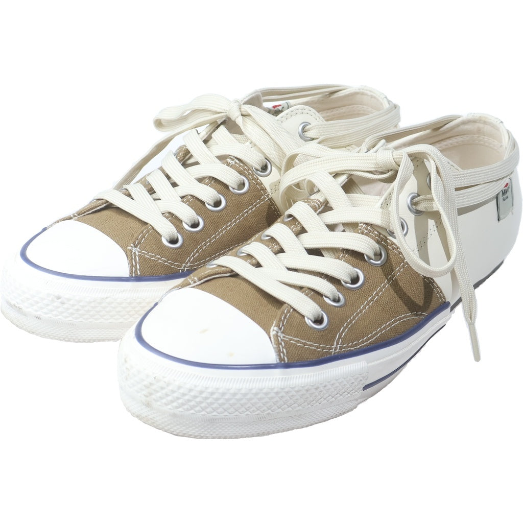 MAISON MIHARAYASUHIRO(メゾンミハラヤスヒロ) ×Nigel Cabourn Split Sneaker ナイジェルケーボン キャンバス 切替 スプリット ローカットスニーカー ホワイト/ベージュ C08FW702