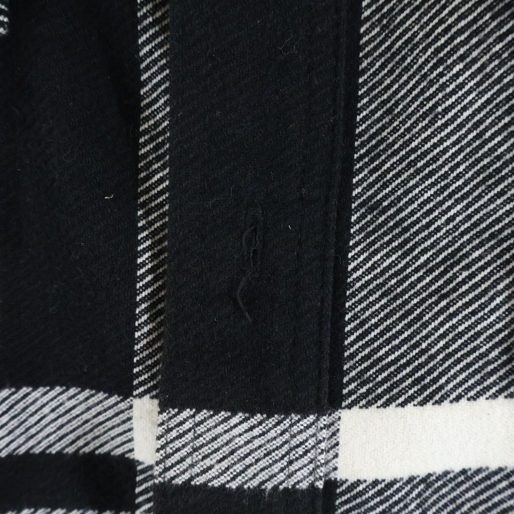 OFF-WHITE(オフホワイト) 19SS Stencil Flannel Shirt ステンシル フランネル チェックシャツ ブラック/ホワイト OMGA060R19C08015