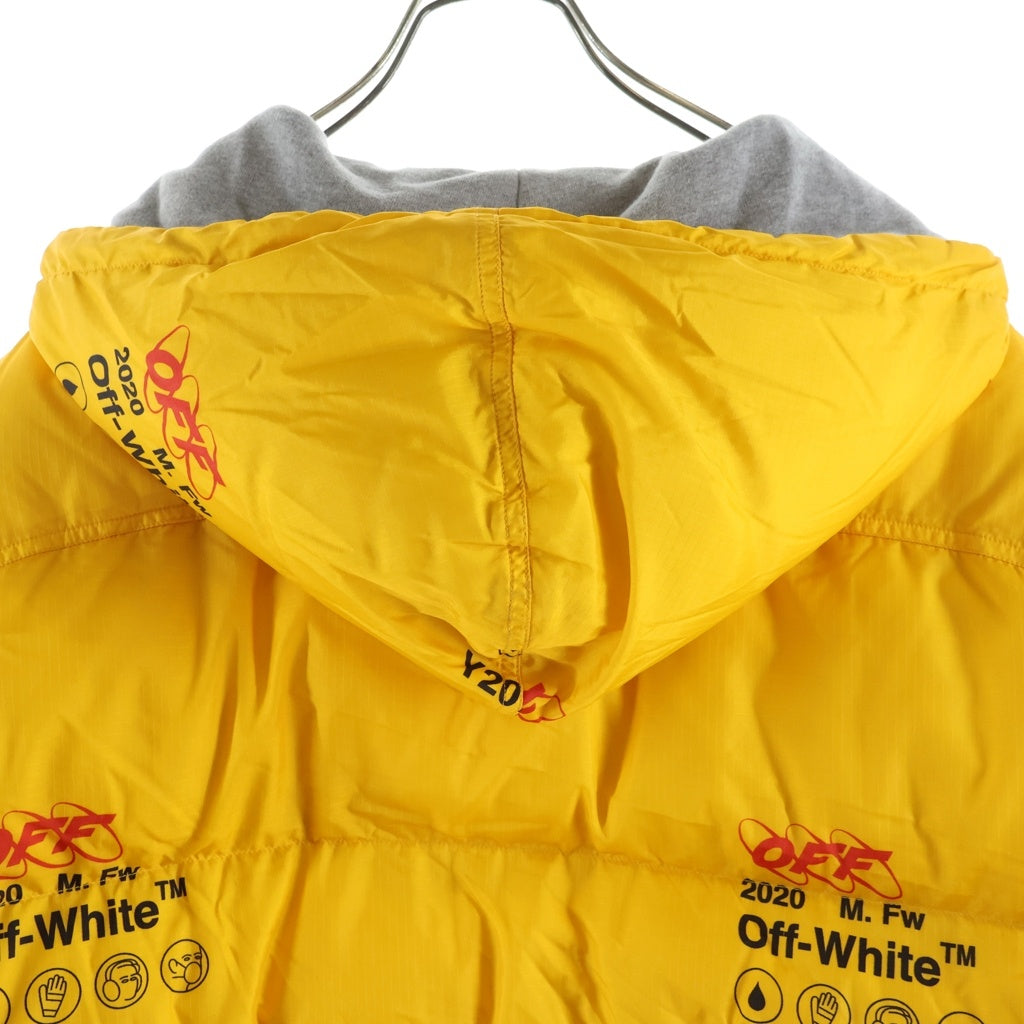 OFF-WHITE(オフホワイト) 19AW Industrial Zipped Puffer インダストリアルジップドパファージャケット 中綿 ダウンブルゾン イエロー OMED019F19F06003