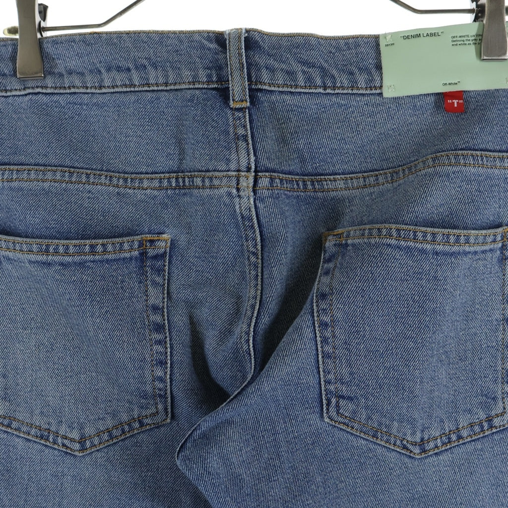 OFF-WHITE(オフホワイト) 18AW Logo Print Slim Fit Denim ロゴプリント スリムフィットデニムパンツ インディゴ OMY002F18166019