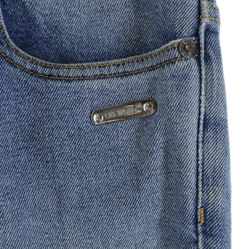 OFF-WHITE(オフホワイト) 18AW Logo Print Slim Fit Denim ロゴプリント スリムフィットデニムパンツ インディゴ OMY002F18166019