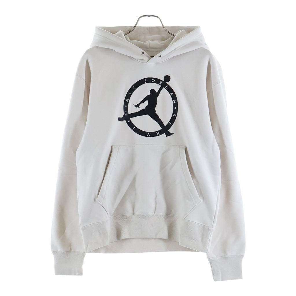 JORDAN BRAND(ジョーダンブランド) ×OFF-WHITE Logo print Hooded Sweat Parka ロゴプリント スウェット プルオーバーパーカー オフホワイト DM0060-054