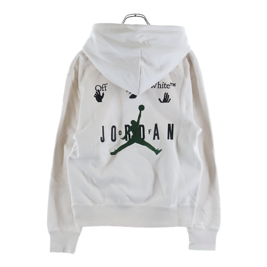 JORDAN BRAND(ジョーダンブランド) ×OFF-WHITE Logo print Hooded Sweat Parka ロゴプリント スウェット プルオーバーパーカー オフホワイト DM0060-054
