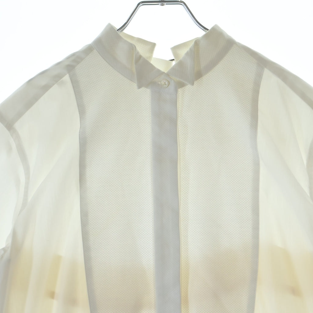 Sacai(サカイ) 21SSCotton Poplin Dress 半袖 シャツ ワンピース ドレス ホワイト レディース 21-05409