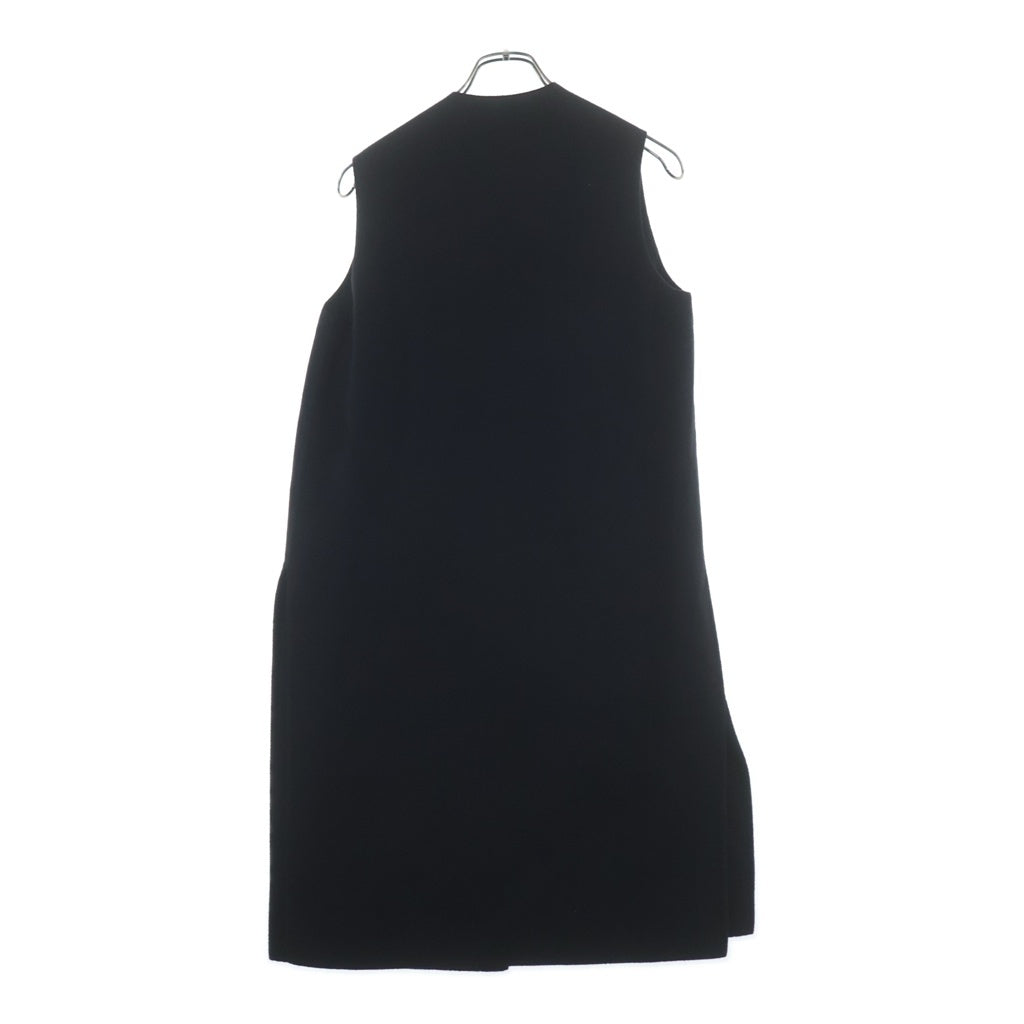 Loro Piana(ロロピアーナ) ×MANZONI24 ダブルフェイス ロング ジレ ベスト ノースリーブコート ウール ネイビー 22PM312-DBWL8jap レディース