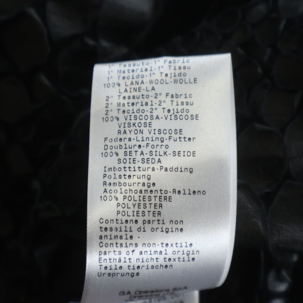 GIORGIO ARMANI(ジョルジオアルマーニ) パイソン柄 アシンメトリー テクスチャード ジャケット ブラック KAB04WKA817 KAB04WKA817 レディース
