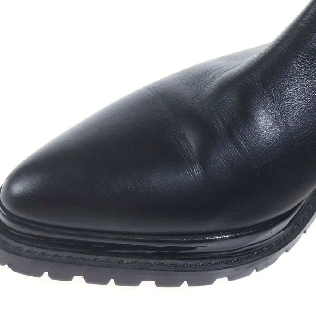 Sacai(サカイ) 19AW COWHIDE CHELSEA BOOTS カウハイドレザー サイドゴア ポインテッドトゥ ハイカット ブーツ ブラック 19-04791 レディース