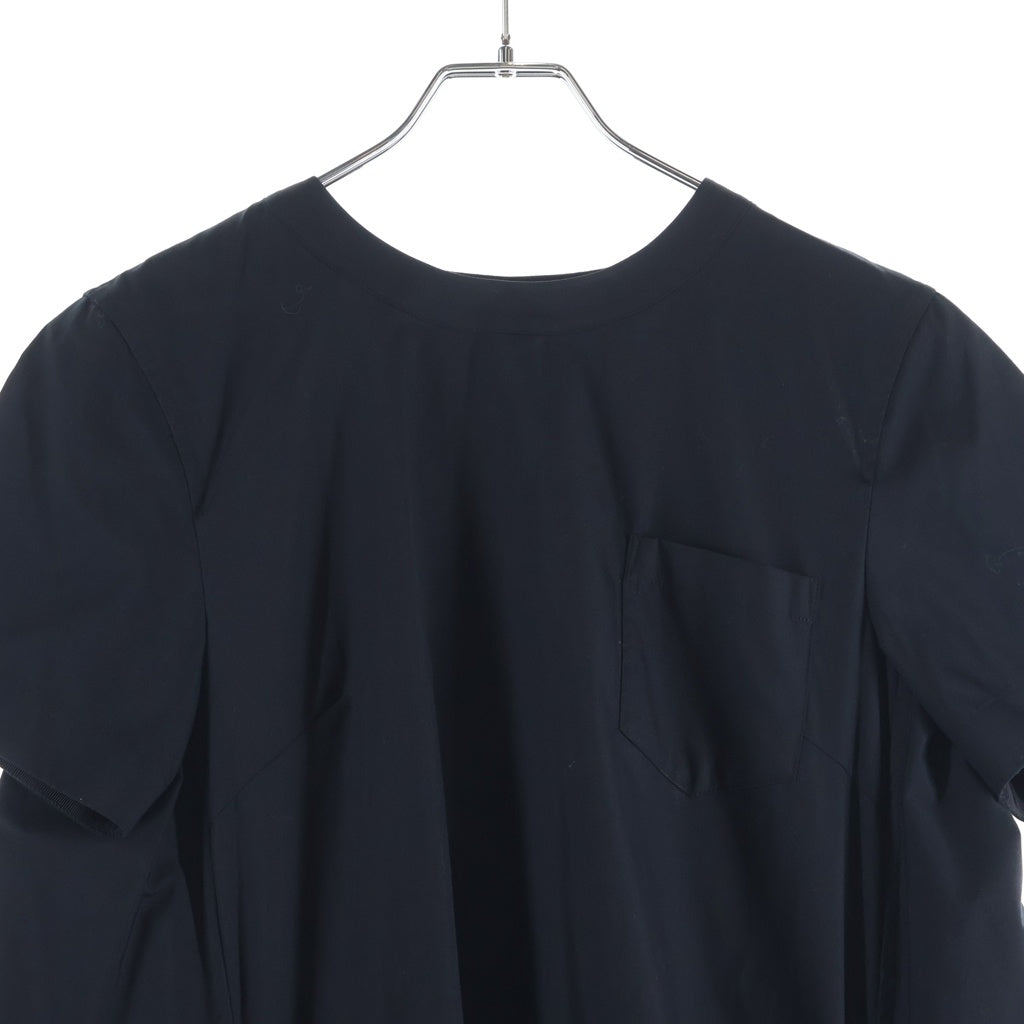 Sacai(サカイ) 17SS ドッキング プリーツ プルオーバー ワンピース ブラック 17-03187 レディース