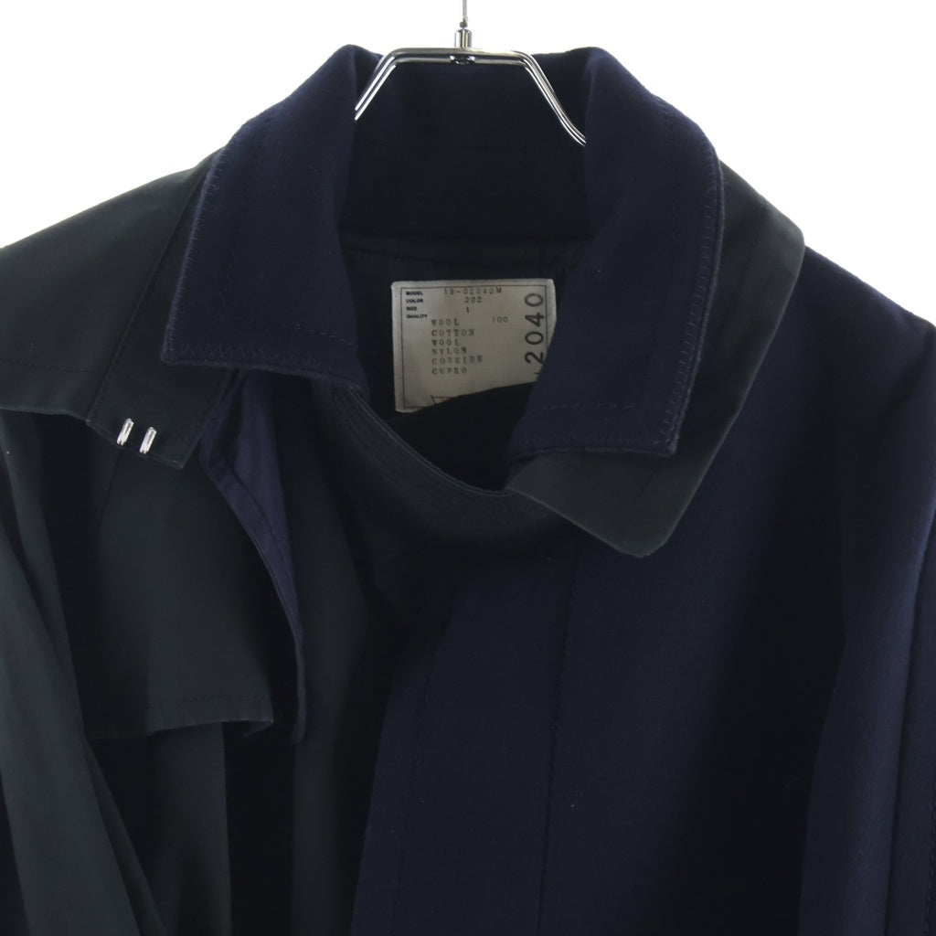 Sacai(サカイ) 19AW ドッキングトレンチコート ステンカラーコート ジャケット 19-02040M レディース