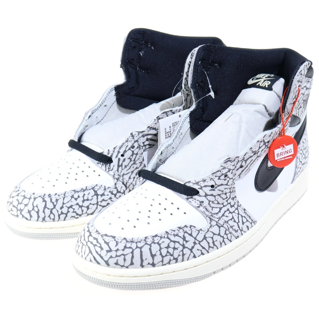 NIKE(ナイキ) AIR JORDAN 1 RETRO HIGH OG WHITE CEMENT ELEPHANT DZ5485-052 エアジョーダン1 ホワイトセメント ハイカットスニーカー ホワイト/グレー US10/28cm