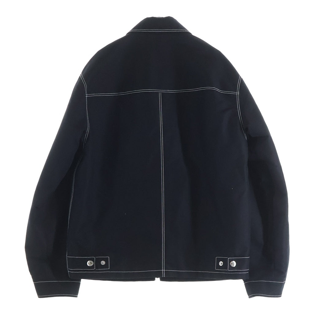 PRADA(プラダ) トライアングル ロゴプレート キャンバスブルゾン ジップアップジャケット ブラック SGC278