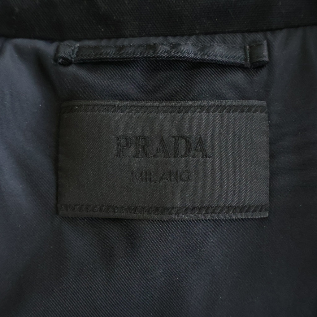 PRADA(プラダ) トライアングル ロゴプレート キャンバスブルゾン ジップアップジャケット ブラック SGC278