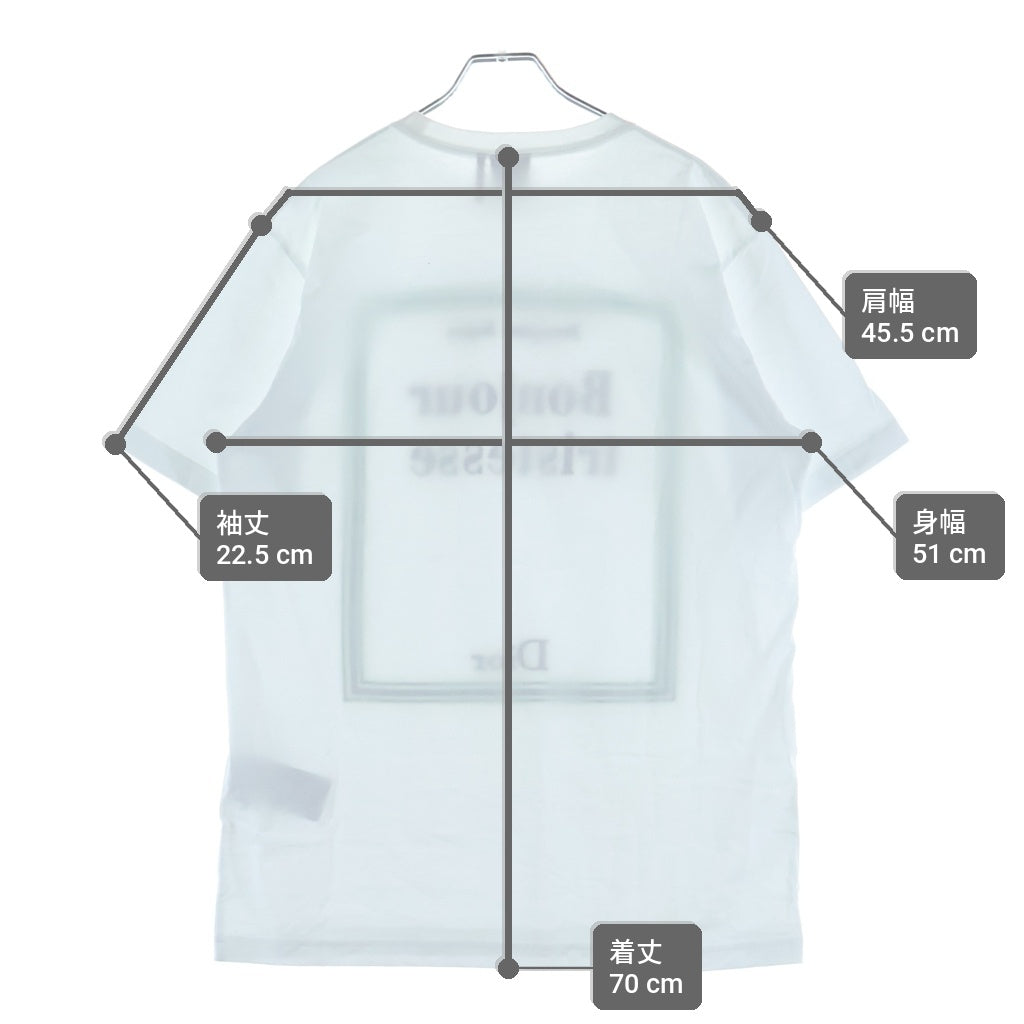 DIOR(ディオール) Book Coverブックカバー 刺繍入り コットンTシャツ カットソー ホワイト 683J642A0677