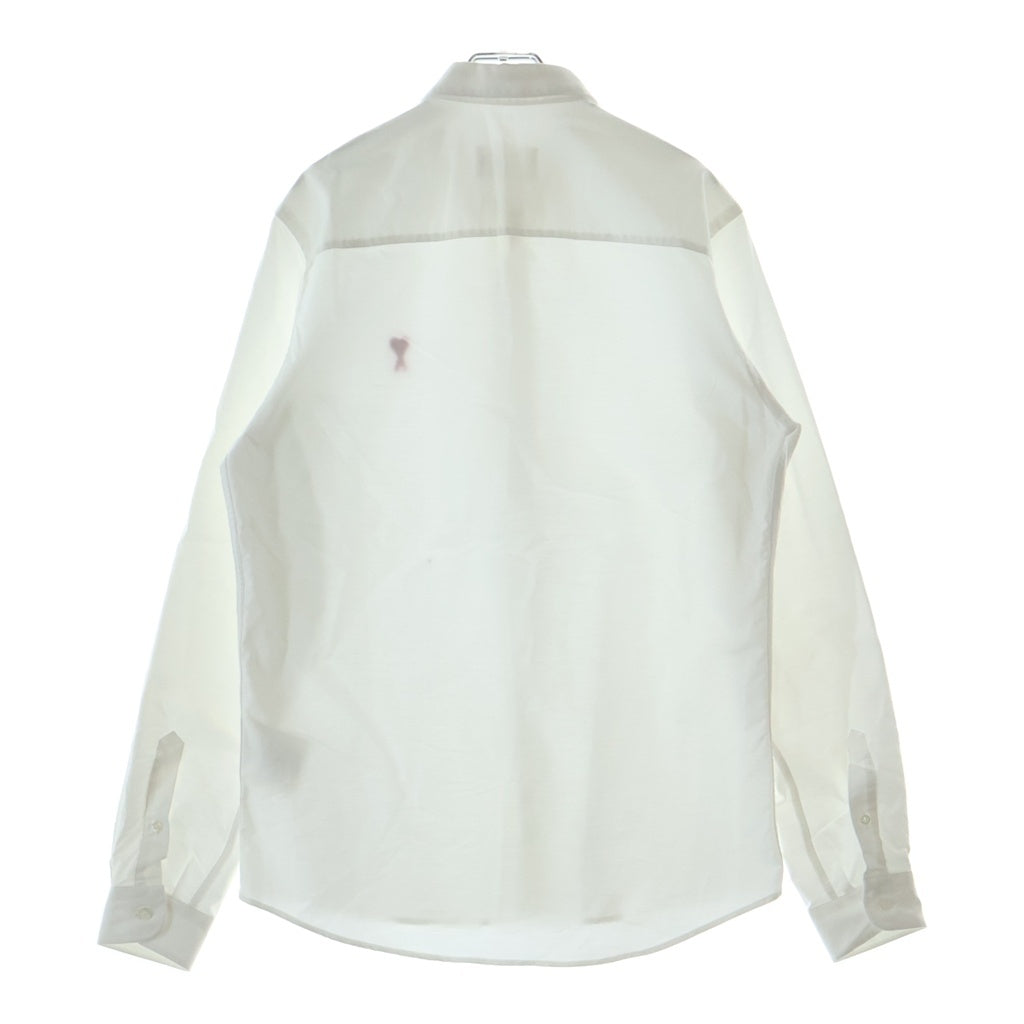 AMI Alexandre Mattiussi(アミアレクサンドルマテュッシ) 21SS BUTTON DOWN SHIRT ハートロゴ 長袖シャツ ホワイト BFHC013.45