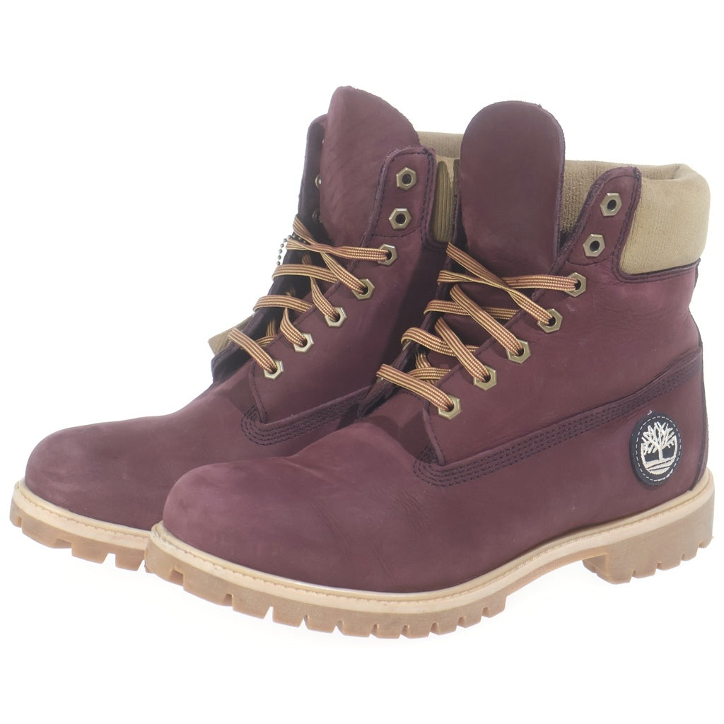 Timberland(ティンバーランド) PREMIUM 6INCH WATERPROOF BOOT BURGUNDY NUBUCK レースアップ マウンテン トレッキング ハイカット ブーツ ブラウン TB0A2P6WEQ3