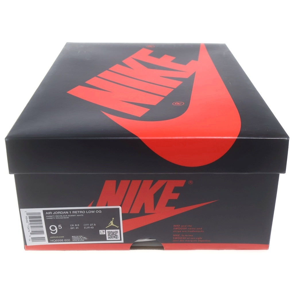 NIKE(ナイキ) AIR JORDAN 1 RETRO LOW OG CHICAGO エアジョーダン1 シカゴ ローカットスニーカー ブラック/ホワイト US9.5/27.5cm HQ6998-600