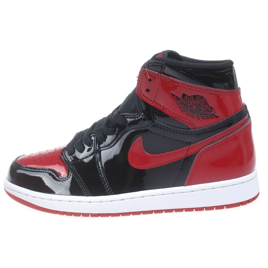 NIKE(ナイキ) AIR JORDAN 1 HIGH OG PATENT BRED エアジョーダン1 ハイカットスニーカー ブラック/レッド US9.5/27.5cm 555088-063