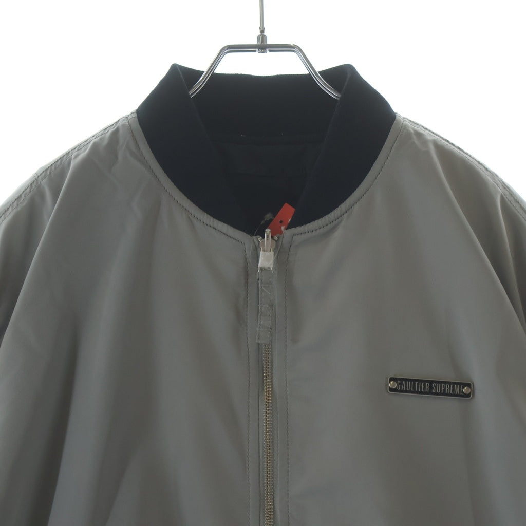 SUPREME(シュプリーム) 19SS ×Jean Paul Gaultier Backpack Bomber MA-1 ジャンポール ゴルチエ バックパック ボンバー ジップアップ フライトジャケット グレー
