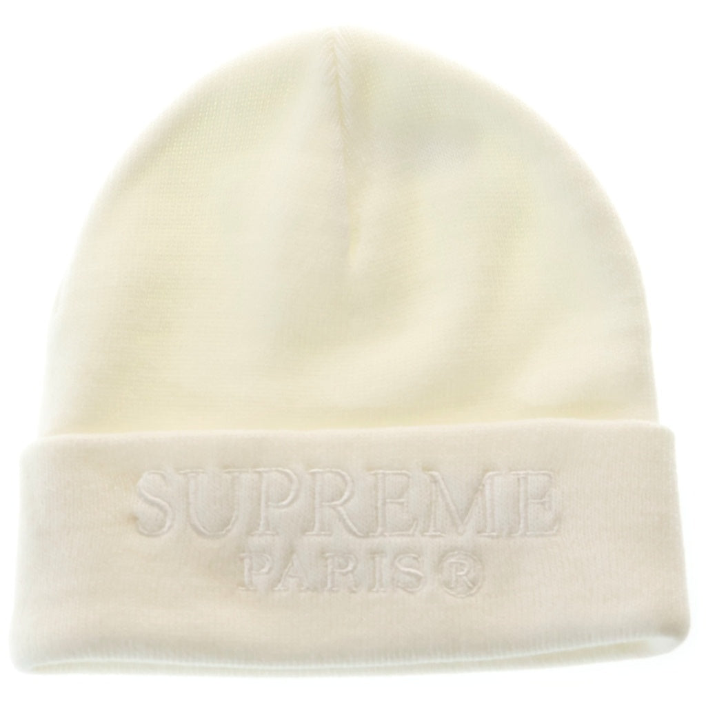 SUPREME(シュプリーム) 19SS Tonal Logo Beanie トナル ロゴビーニー ニットキャップ 帽子 ホワイト