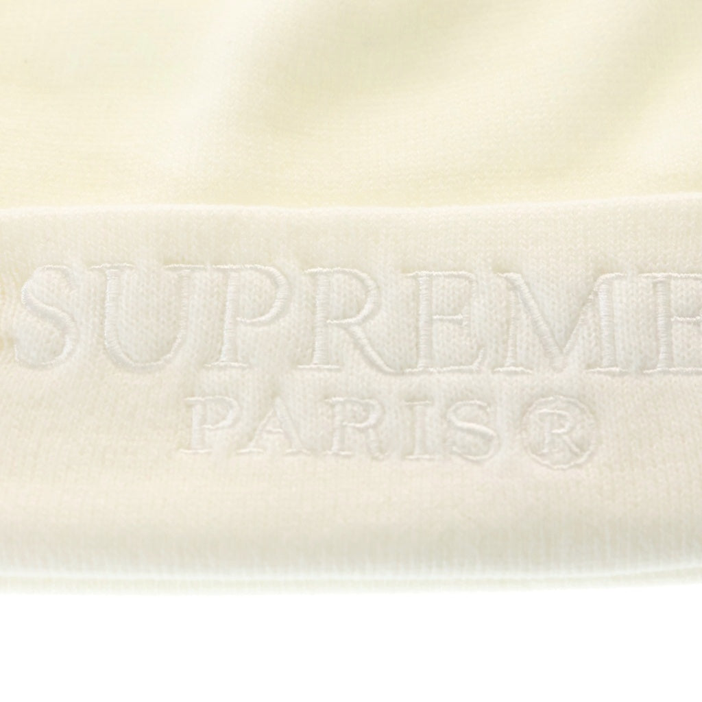 SUPREME(シュプリーム) 19SS Tonal Logo Beanie トナル ロゴビーニー ニットキャップ 帽子 ホワイト
