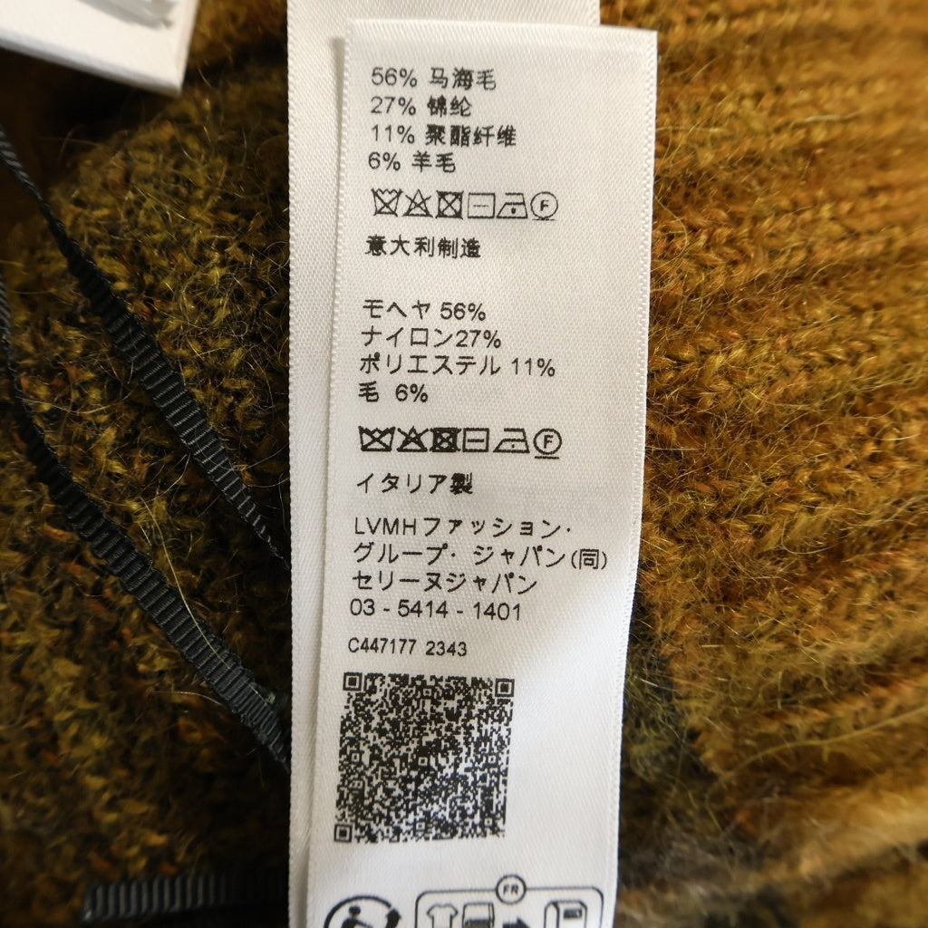 CELINE(セリーヌ) CARDIGAN JACKET アーガイル柄 ブラッシュドモヘアニット カーディガン ブラウン 2AT0A293Y