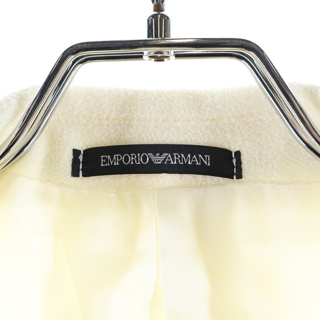 EMPORIO ARMANI(エンポリオアルマーニ) ノッチドラペル ダブルプレスト テーラードジャケット ホワイト E31G14