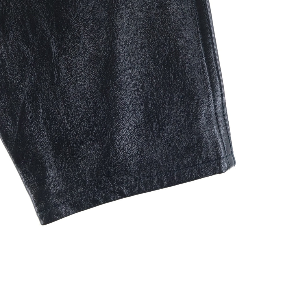 CELINE(セリーヌ) Lamb Leather Pants スリムフィット ラムレザー パンツ ブラック 2G022280D
