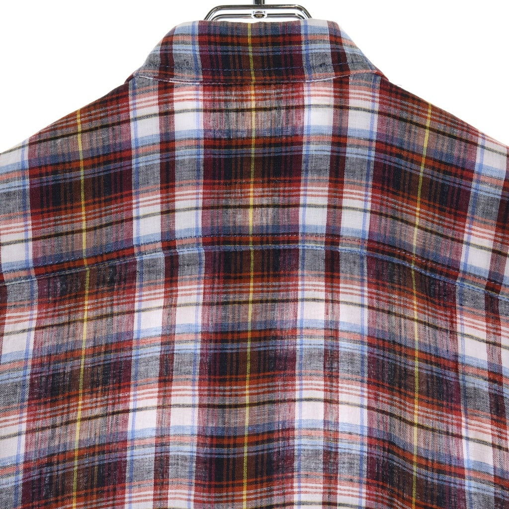 DSQUARED2(ディースクエアード) 26SS Ombre L/S Shirt オンブレ 長袖チェックシャツ レッド S74DM1006