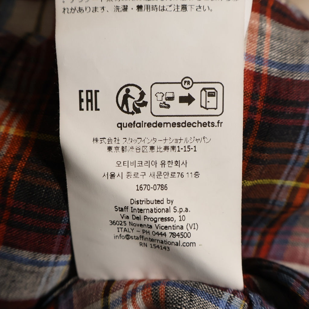 DSQUARED2(ディースクエアード) 26SS Ombre L/S Shirt オンブレ 長袖チェックシャツ レッド S74DM1006