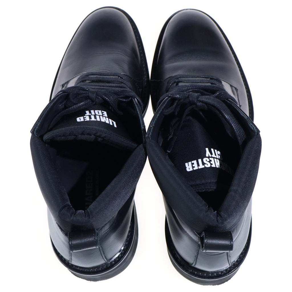 DSQUARED2(ディースクエアード) Flat Lace Up Ankle Boots アンクル レザーワークブーツ ブラック