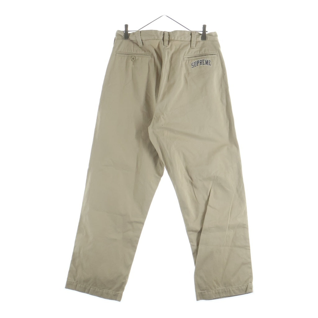 SUPREME(シュプリーム) 24SS Chino Work Pants バックポケット ロゴ刺繍 チノ ワーク パンツ ベージュ