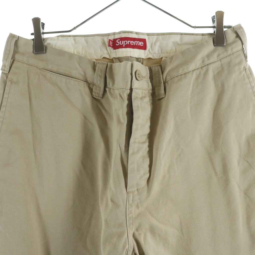 SUPREME(シュプリーム) 24SS Chino Work Pants バックポケット ロゴ刺繍 チノ ワーク パンツ ベージュ