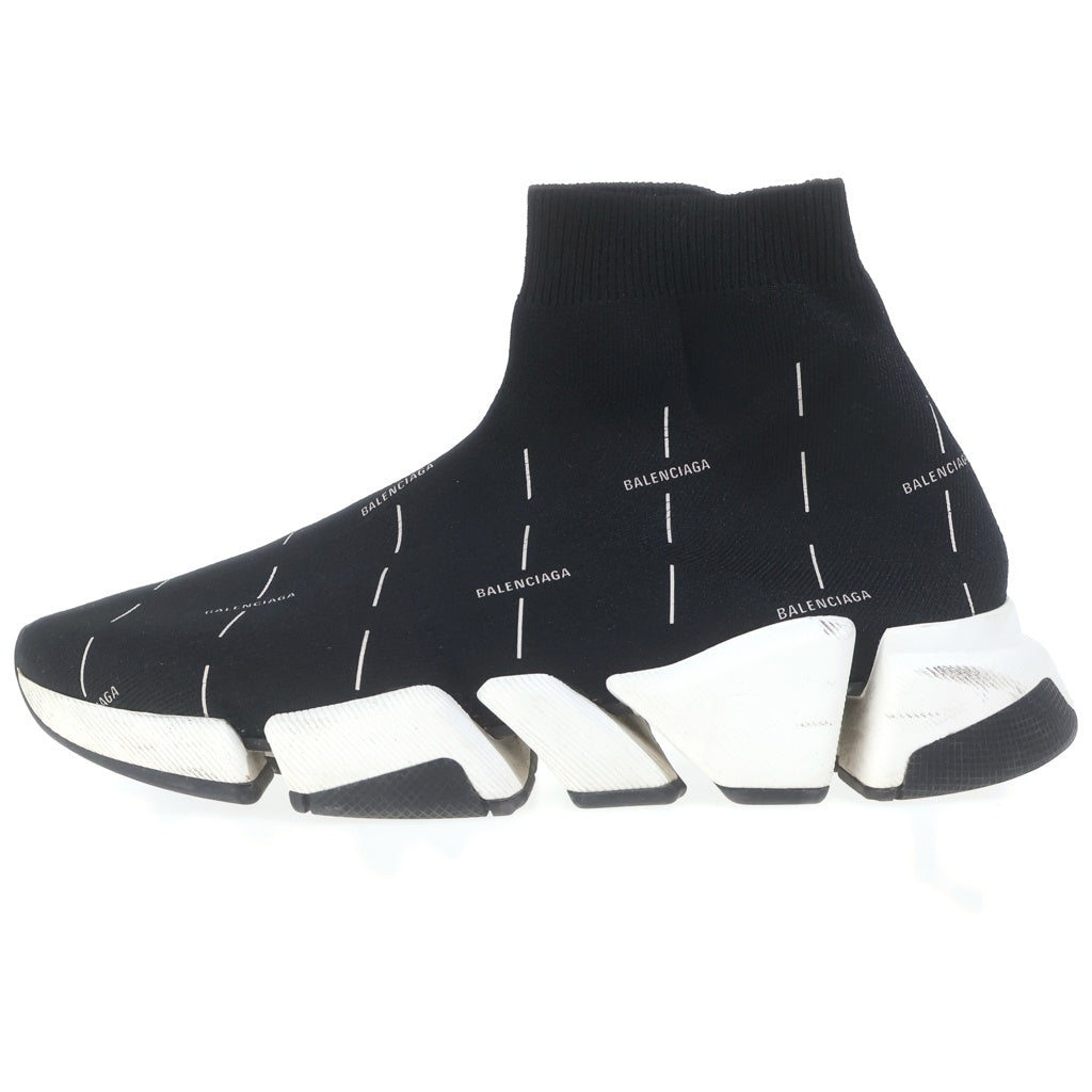 BALENCIAGA(バレンシアガ) SPEED TRAINER MID LOGO PRINT スピードトレーナー ロゴ ハイカットスニーカー ソックススニーカー ブラック