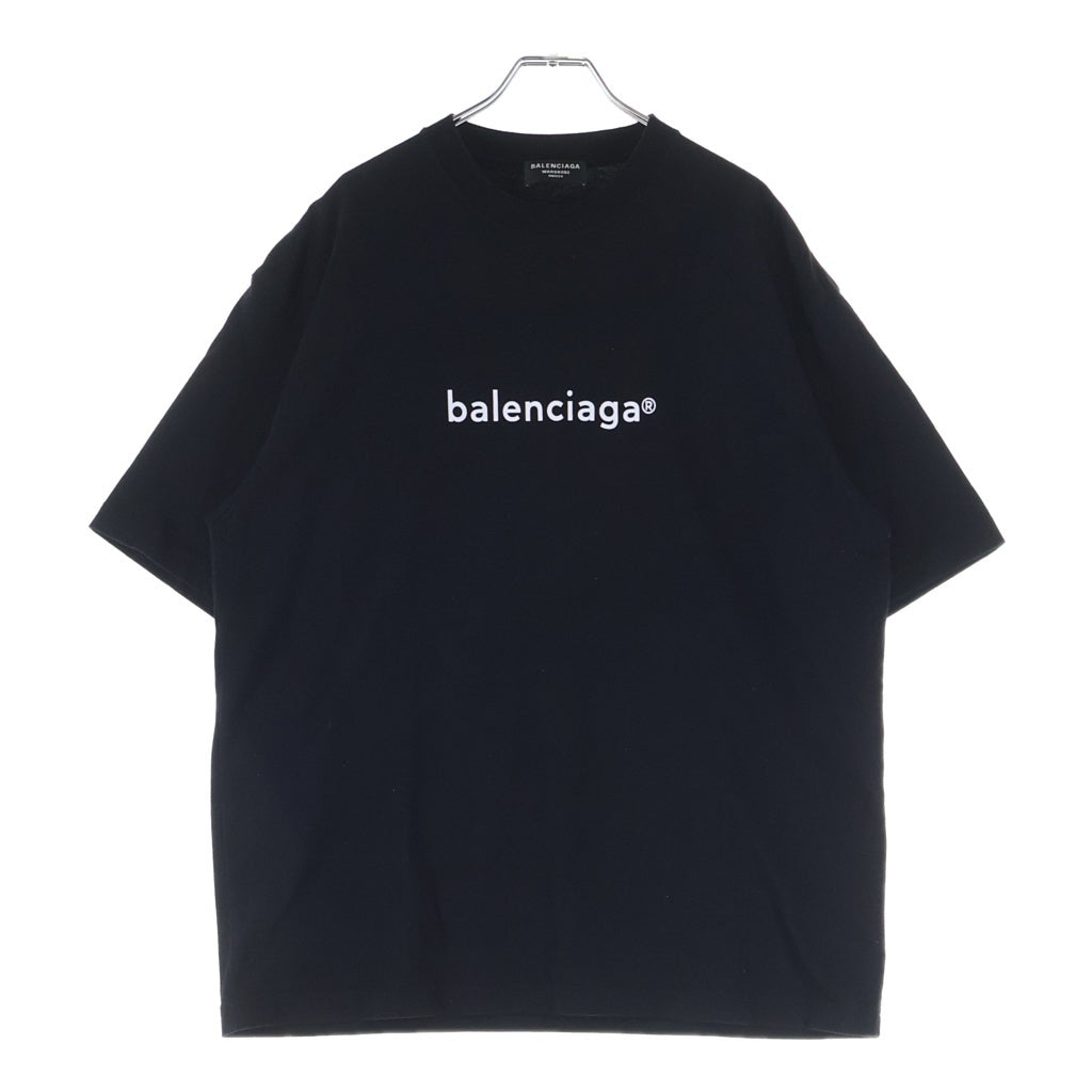 BALENCIAGA(バレンシアガ) 21SS COPYRIGHT LOGO S/S TEE ロゴデザイン クルーネック 半袖Tシャツ カットソー ブラック 612966 TIV54