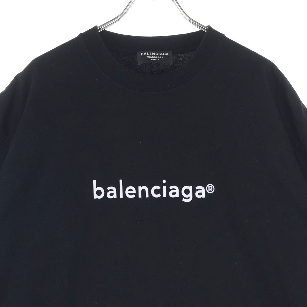 BALENCIAGA(バレンシアガ) 21SS COPYRIGHT LOGO S/S TEE ロゴデザイン クルーネック 半袖Tシャツ カットソー ブラック 612966 TIV54