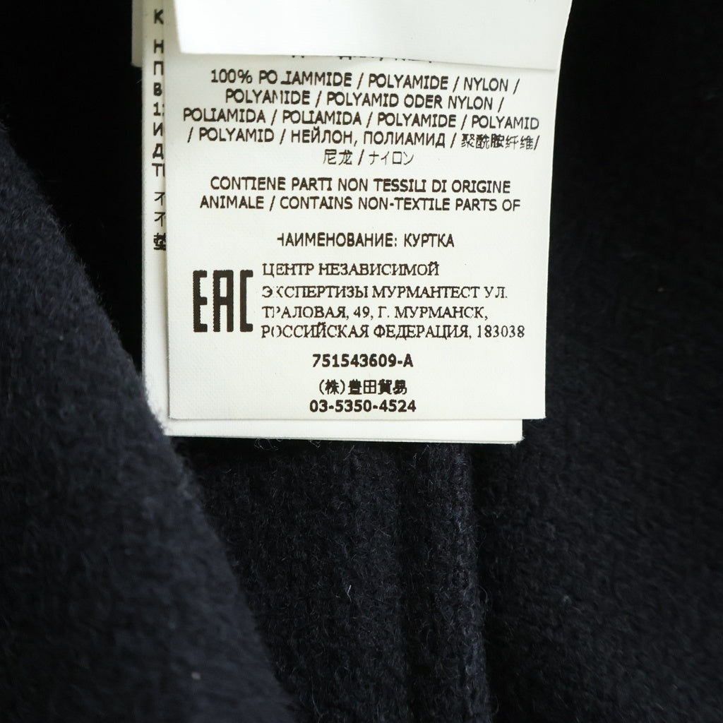 STONE ISLAND(ストーンアイランド) 21AW PANNO SPECIALE ロゴパッチデザイン ジップ付きポケット ウール混 ピーコート ジャケット ブラック 751543609