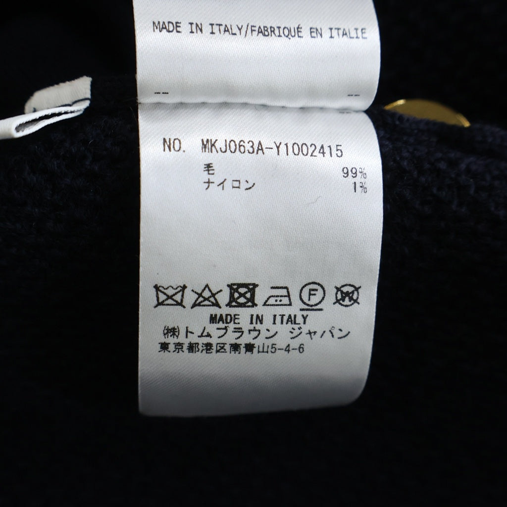 THOM BROWNE(トムブラウン) 4BAR ニット フラップポケット スポーツ コート ジャケット ネイビー MKJ063A-Y1002415