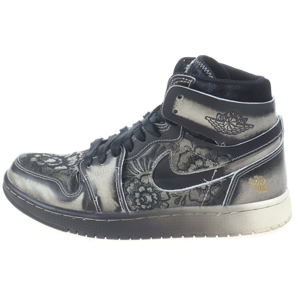 NIKE(ナイキ) AIR JORDAN1 HIGH ZOOM CMFT 2 DIA DE MUERTOS FQ8155-010 エアジョーダン1 ディア デ ムエルトス ハイカットスニーカー ブラック/ブラウン US9.5/27.5cm