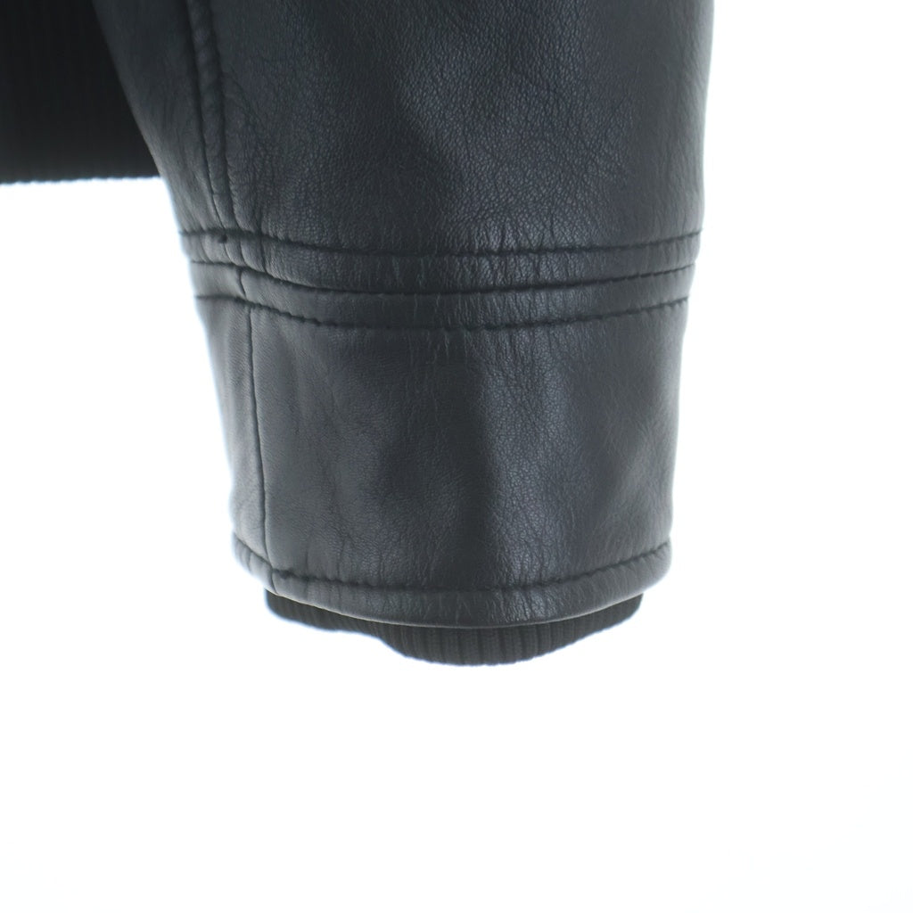 AKM(エーケーエム) Contemporary Jacket コンテンポラリー スタンドカラー シープレザー ジャケット ブラック ASO-921